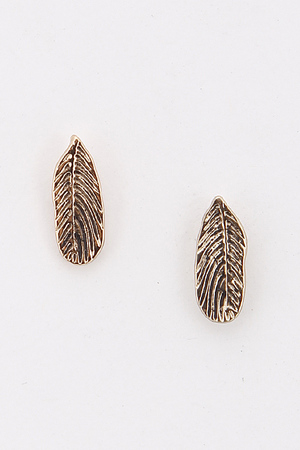 Leaf Etched Earrings 6ACH3